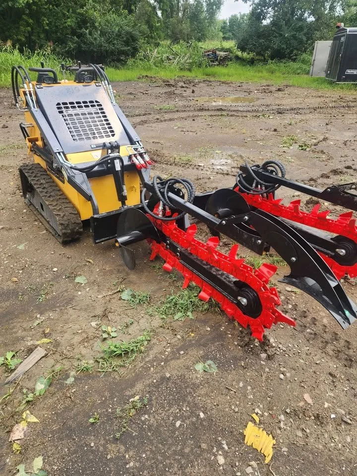 Mini skid steer trencher dingo style hookup