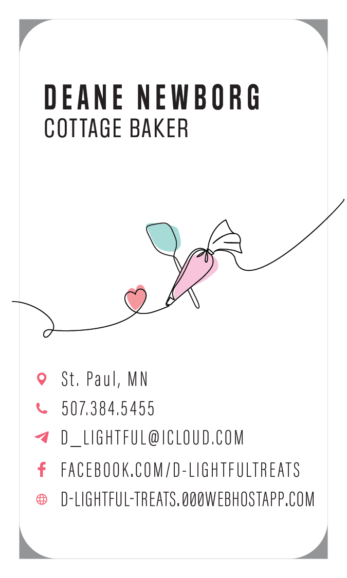 Business Card 01: 
Rounded Corner, 3.5" × 2", Vertical presentation, SIDE 01
