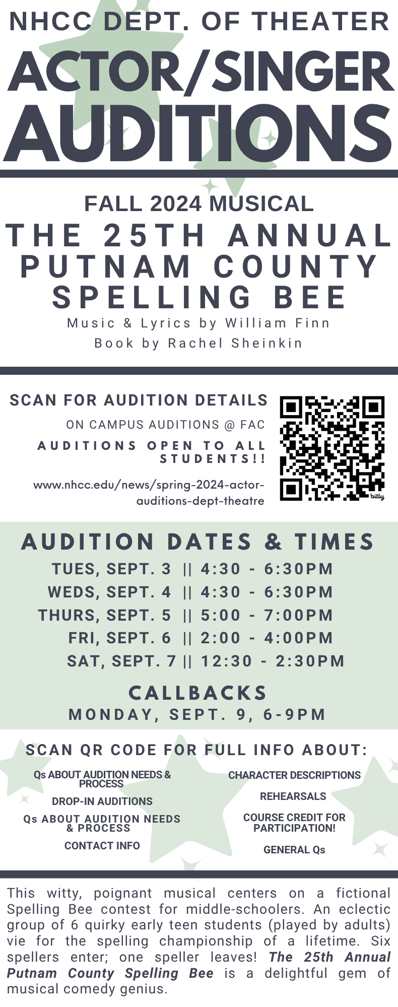 PUTNAM COUNTY SPELLING BEE - 4.25" X 11" Print handbill