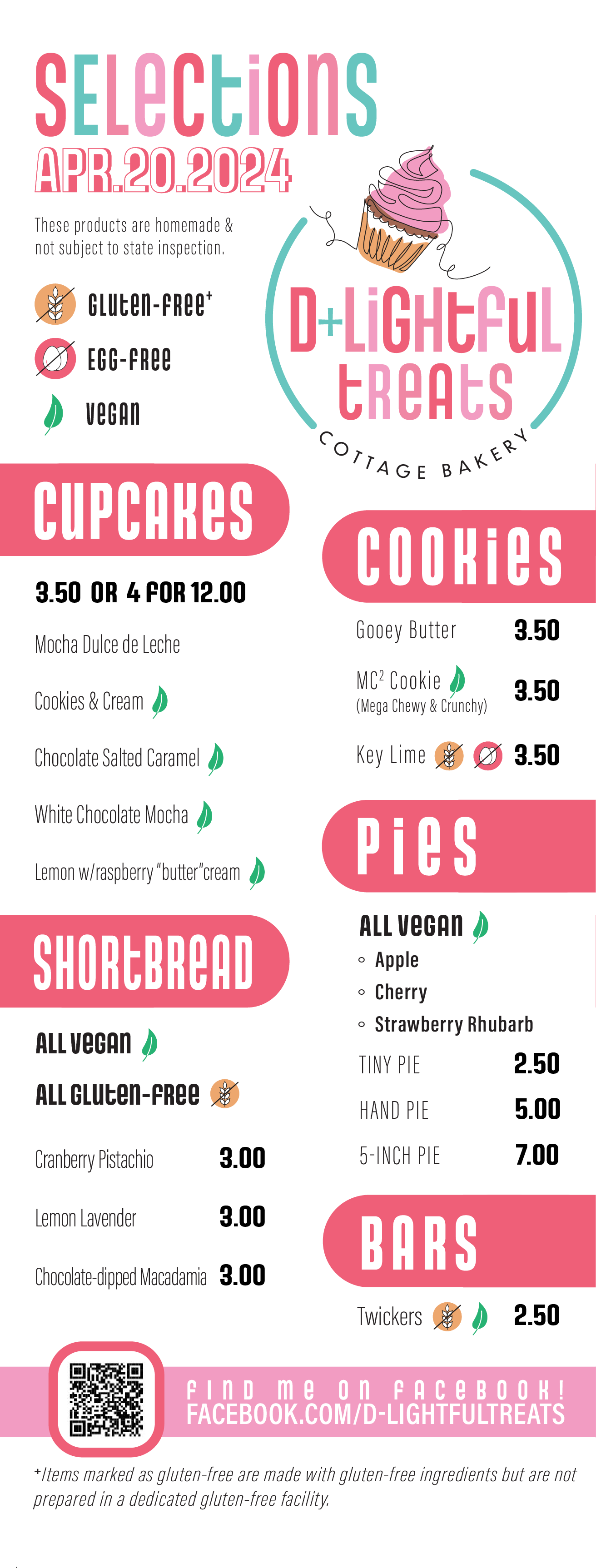 Print Menu, 4.25" X 11" (click on image for full view)
