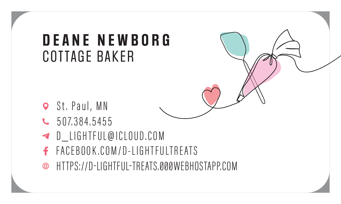 Business Card 04: 
Rounded Corner, 3.5" × 2", Horizontal Presentation, SIDE 01