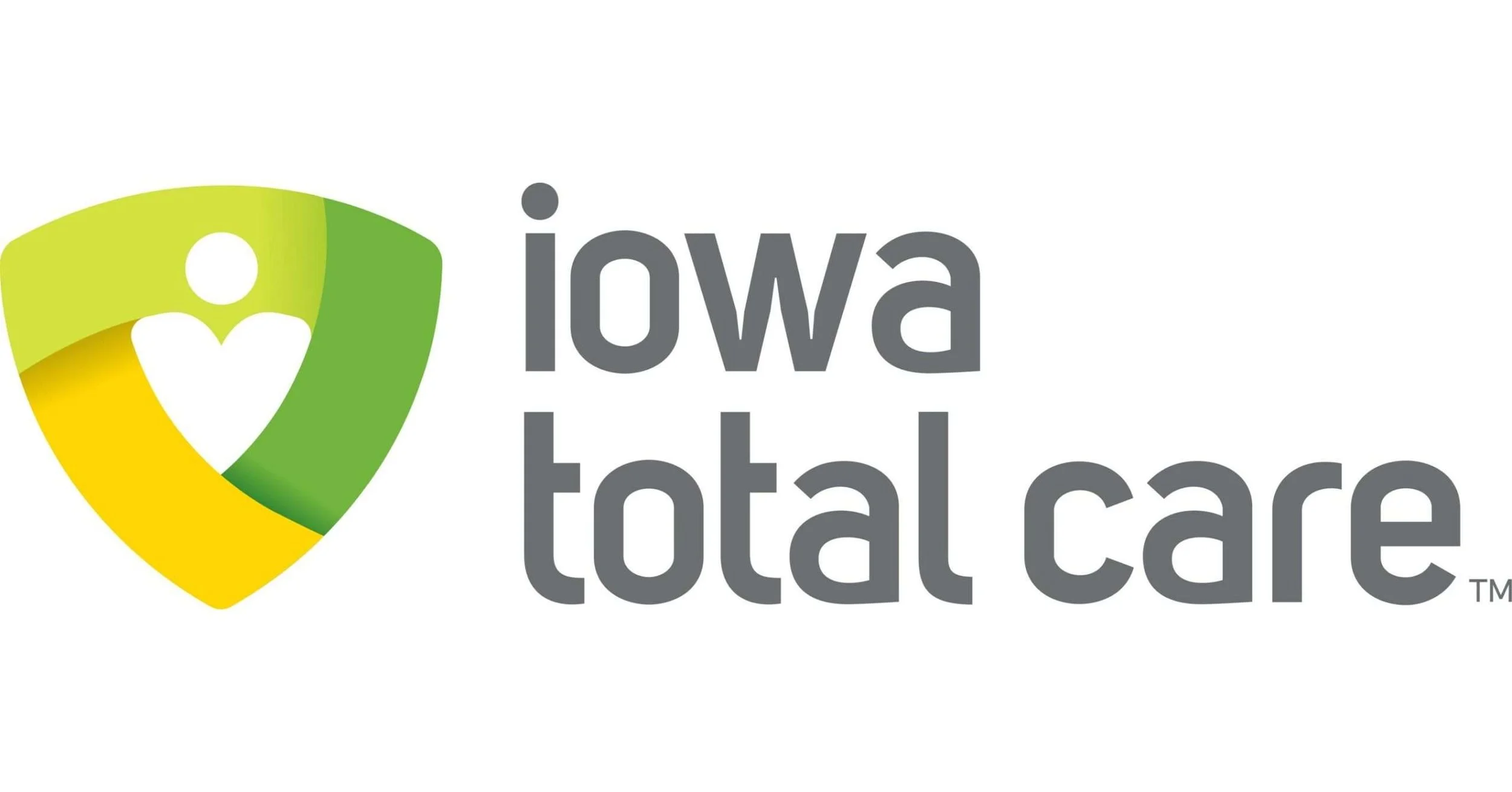 Iowa Total Care logo, a shield with green and yellow colors and a stylized figure inside, accompanied by the text "Iowa Total Care"