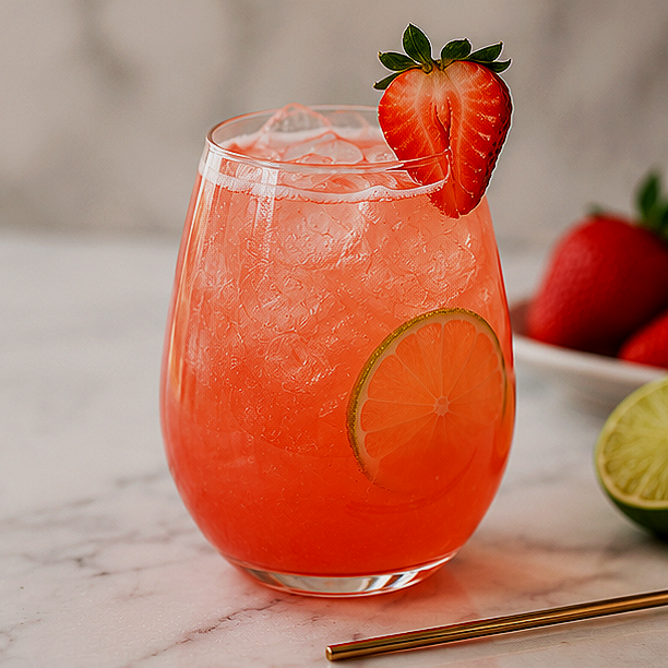 Refreshing tropical mocktail