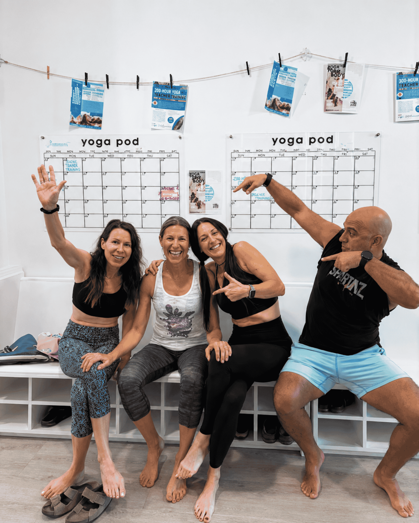 happy people at yoga pod tucson