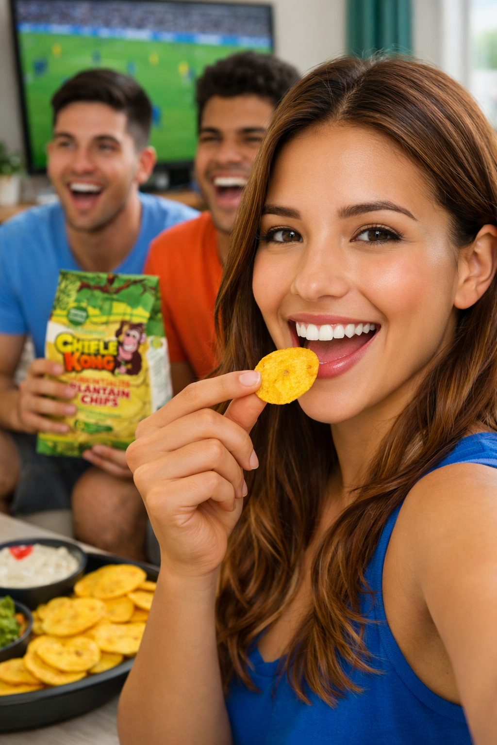 Chifle Kong plantain chips at a family celebration