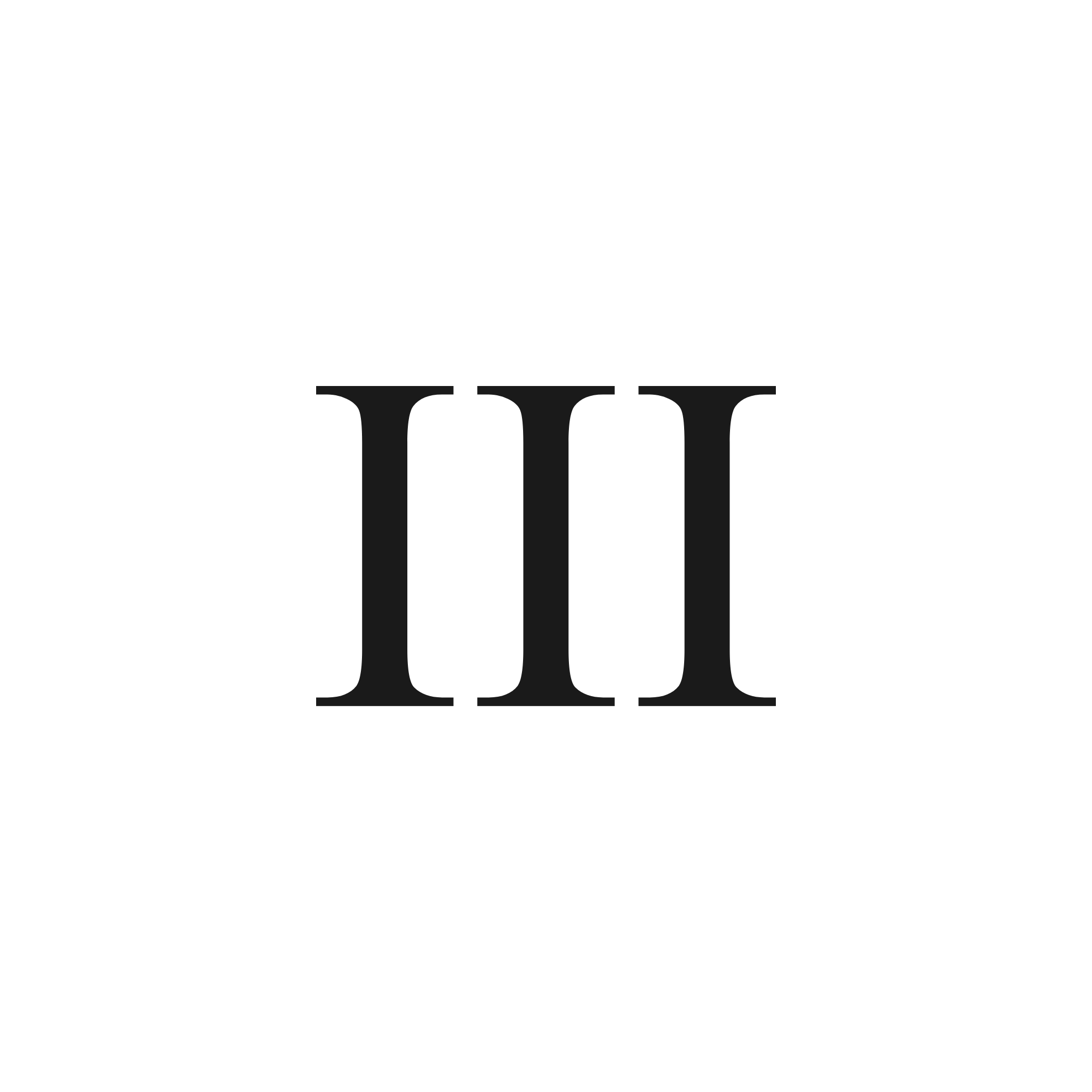 Geometric drawing of an outline square with sections divided by vertical, horizontal, and circle lines.
