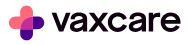 Vaxcare logo with purple cross and company name
