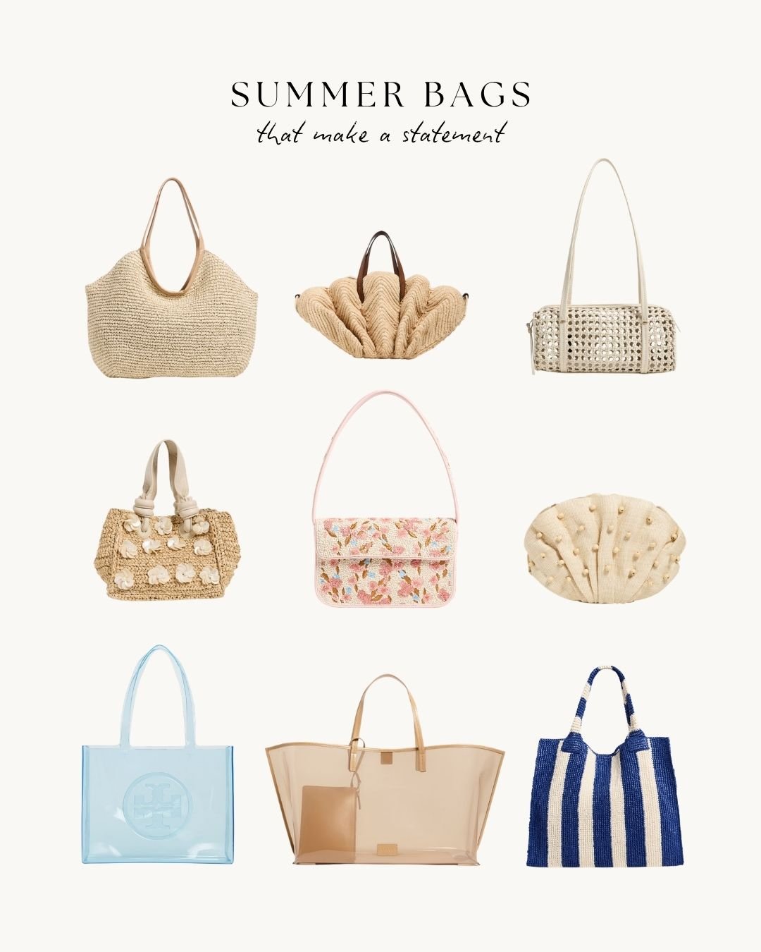 summer bags that make a statement. My favorite 9 bags to wear all summer.