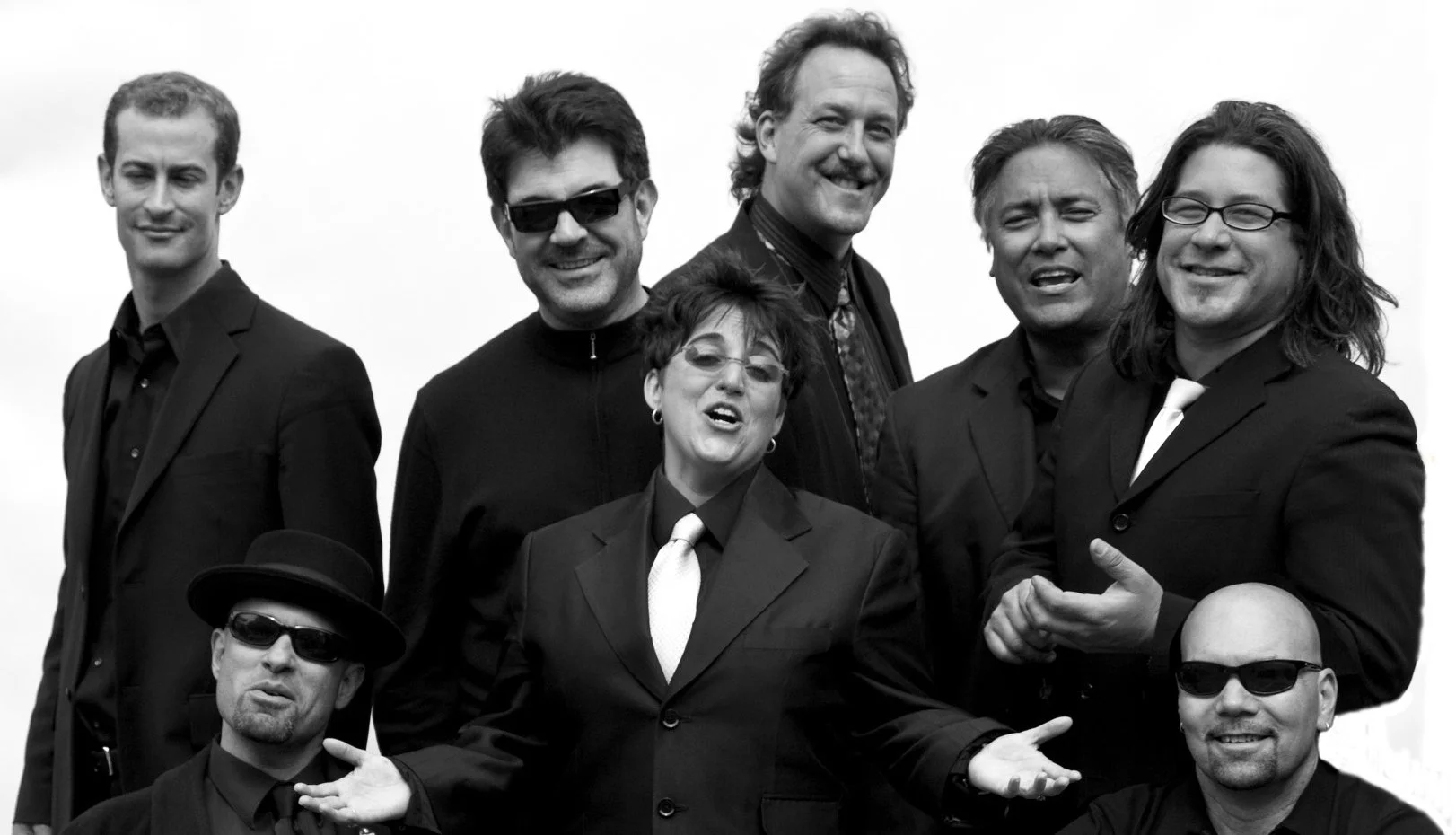 Terese Genecco with musicians from her original Little Big Band in San Francisco, CA circa 2008