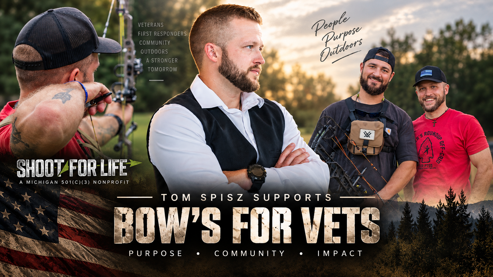Tom Spisz Supports Shoot for Life Bow’s for Vets | Michigan REALTOR®