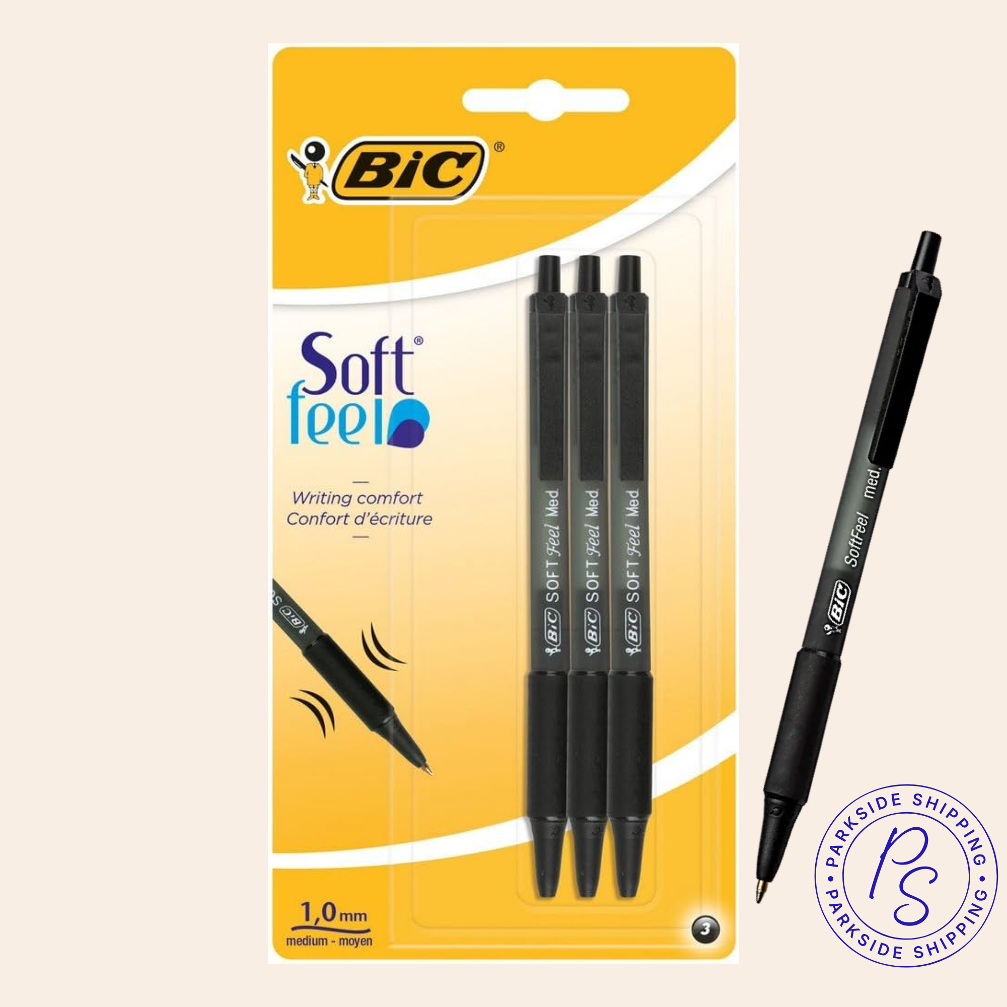 Bic Soft Feel Pen - 3 Pack