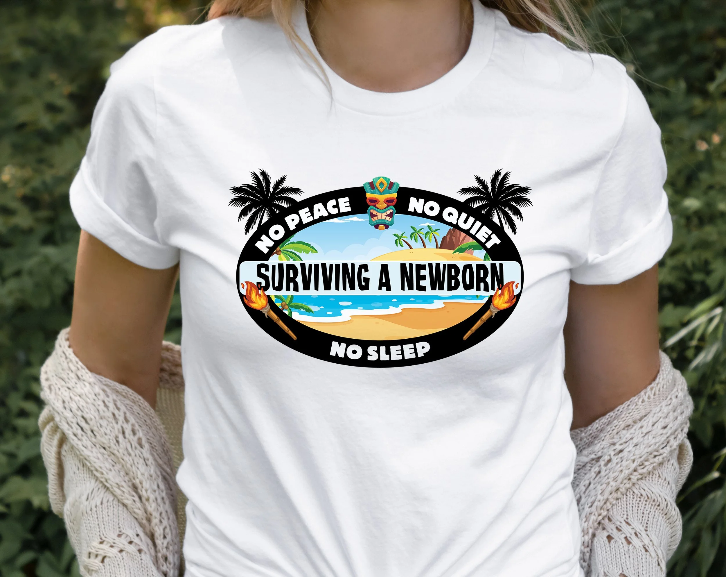 Surviving a Newborn T-Shirt – Bella Canvas