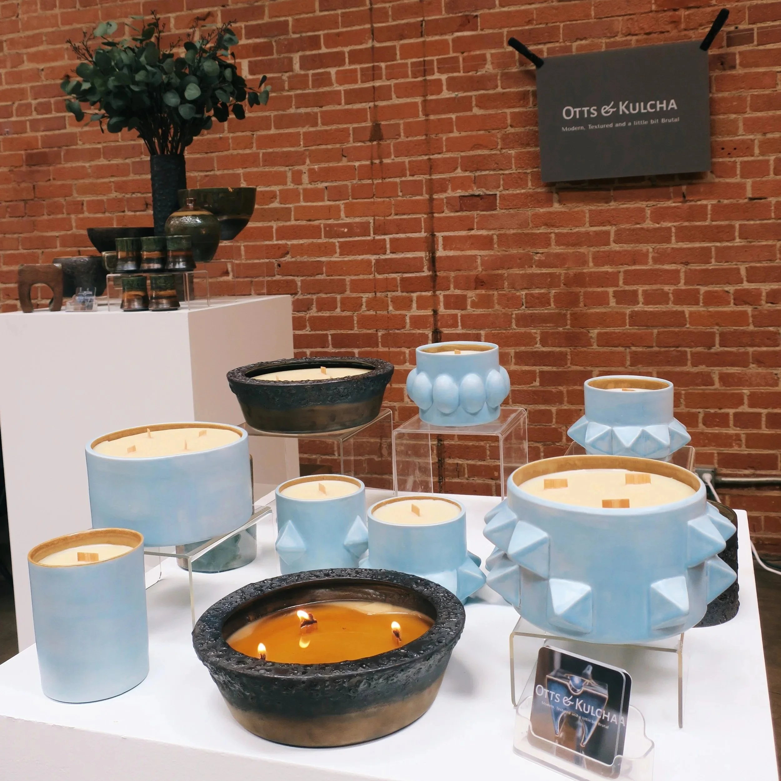 Bespoke ceramic vessels and luxurious hand poured candles from Otts and Kulcha