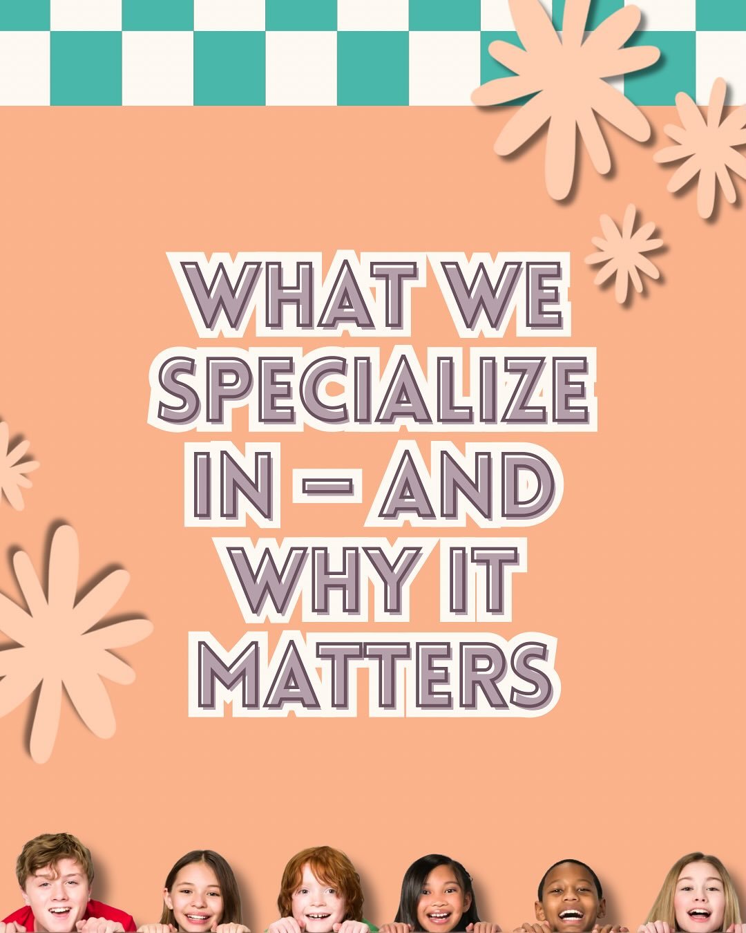 What We Specialize In 🧩

At Maison Pediatric Therapy, every child's communication journey looks different &mdash; and our specialties reflect that. We provide individualized, evidence-based speech therapy for:

✨ Childhood Apraxia of Speech (CAS)
✨ 