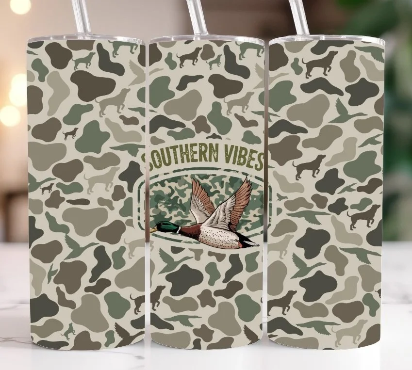 Pembroke & Pine Southern Vibes Camo Tumbler 20oz