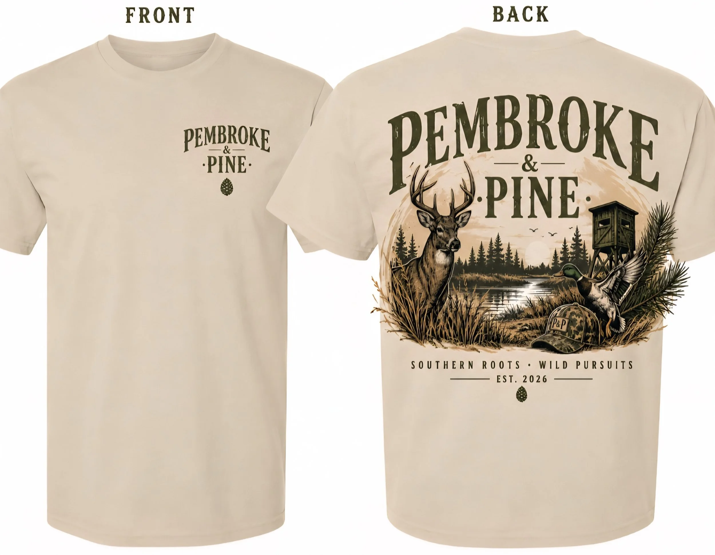 Pembroke & Pine Deer Blind Heritage Tee