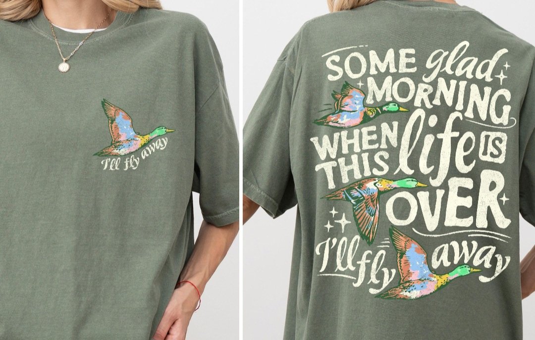 Pembroke & Pine Some Glad Morning I'll Fly Away Tee