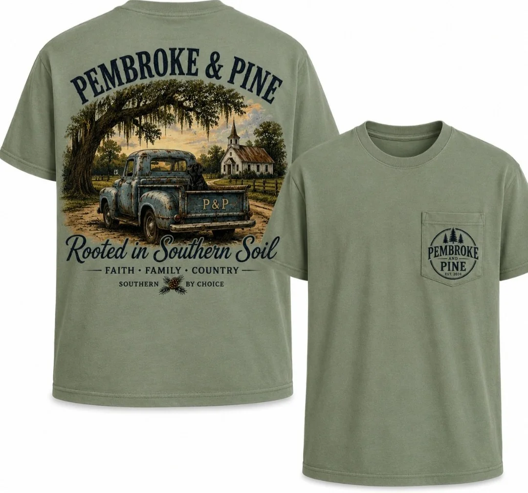 Pembroke & Pine Rooted in Southern Soil Tee