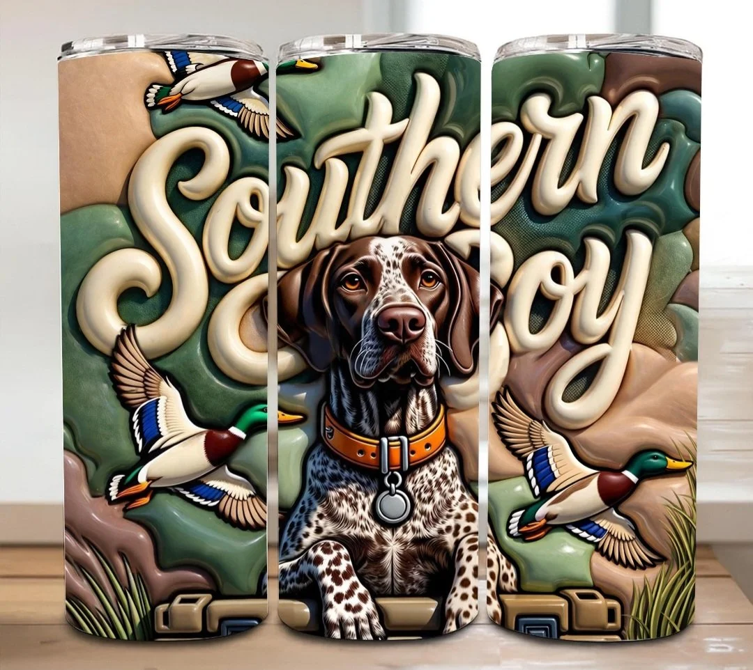 Pembroke & Pine Southern Boy Bird Dog Tumbler 20oz