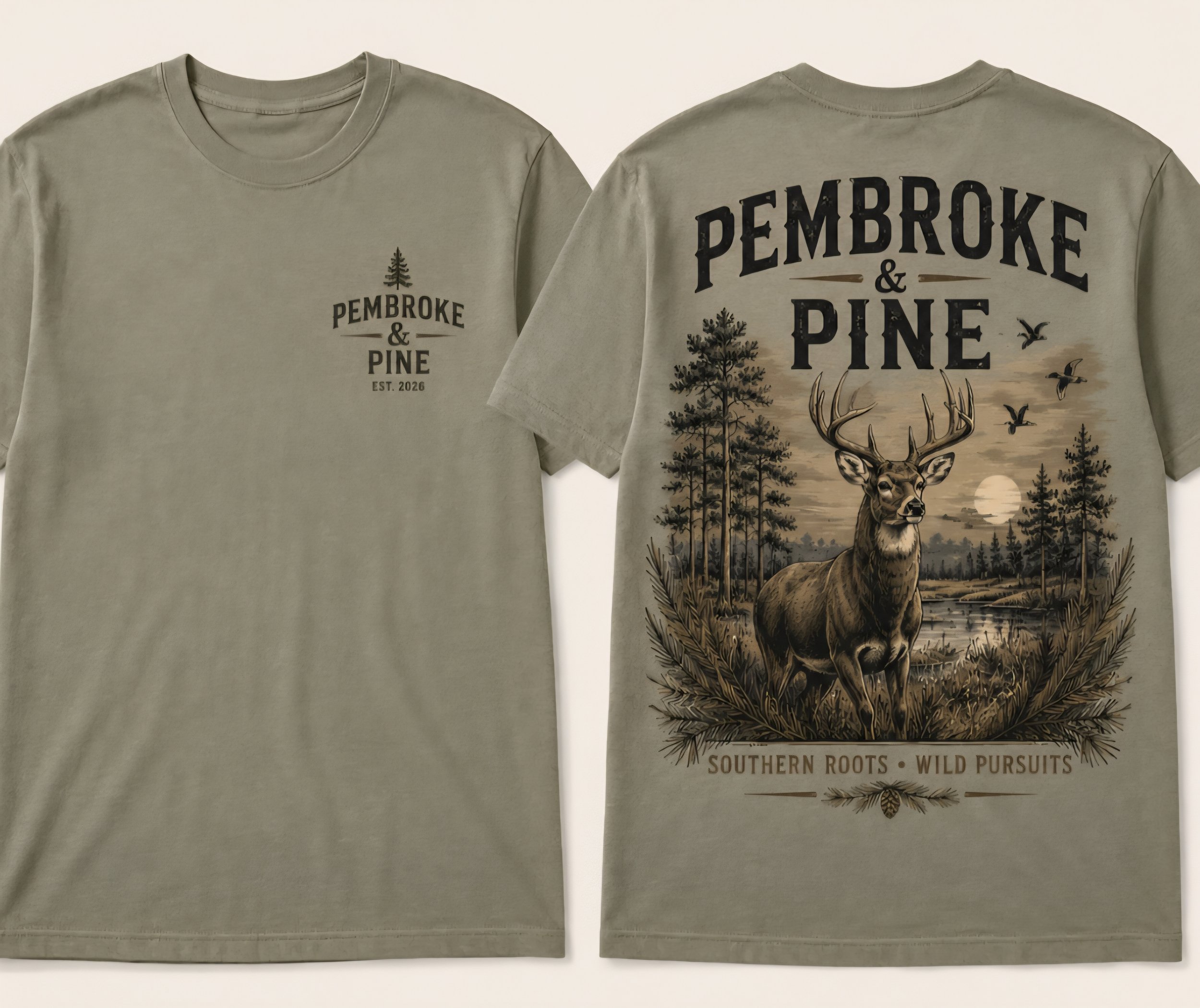 Pembroke & Pine Southern Roots Whitetail Tee