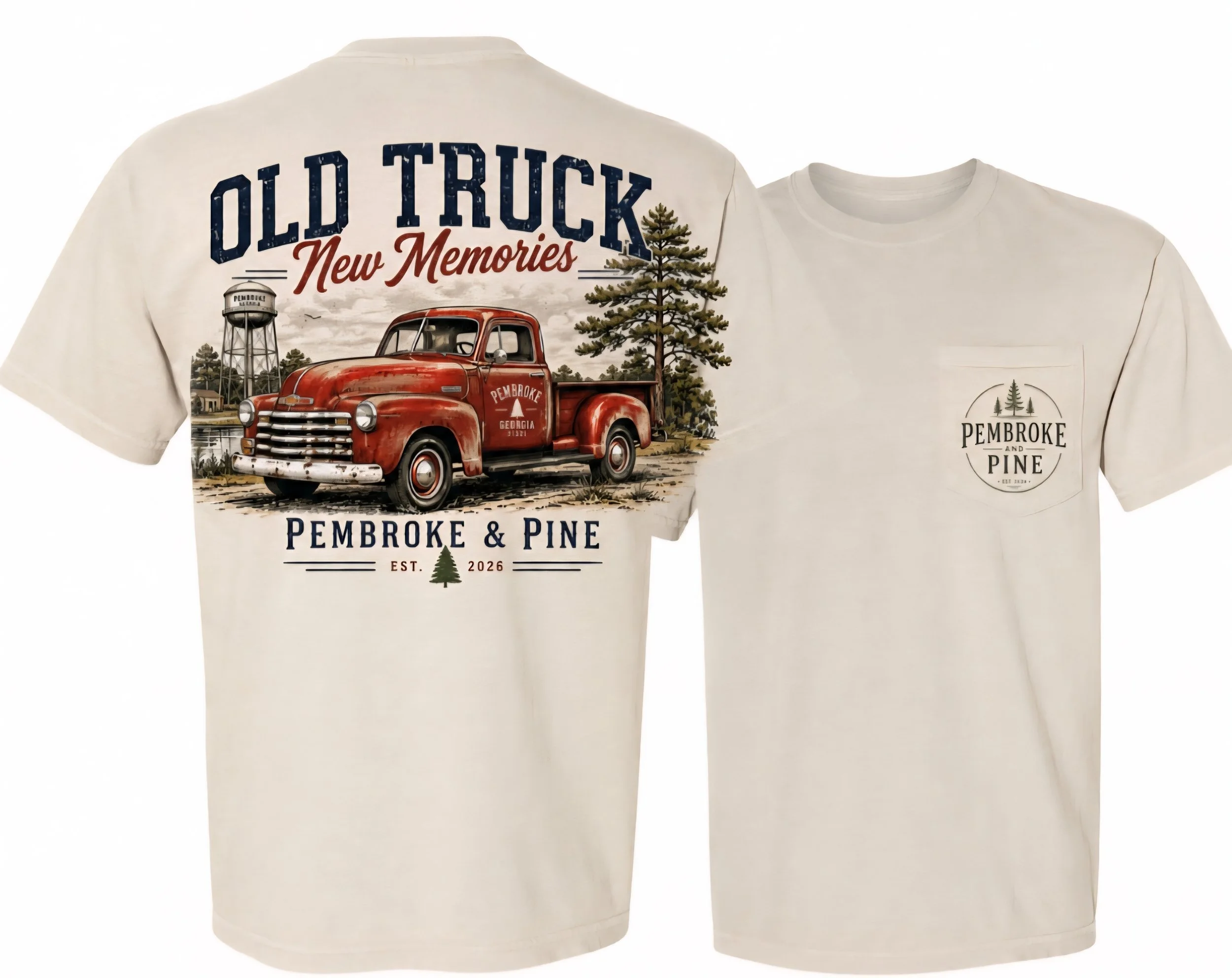 Pembroke & Pine Old Truck, New Memories Tee