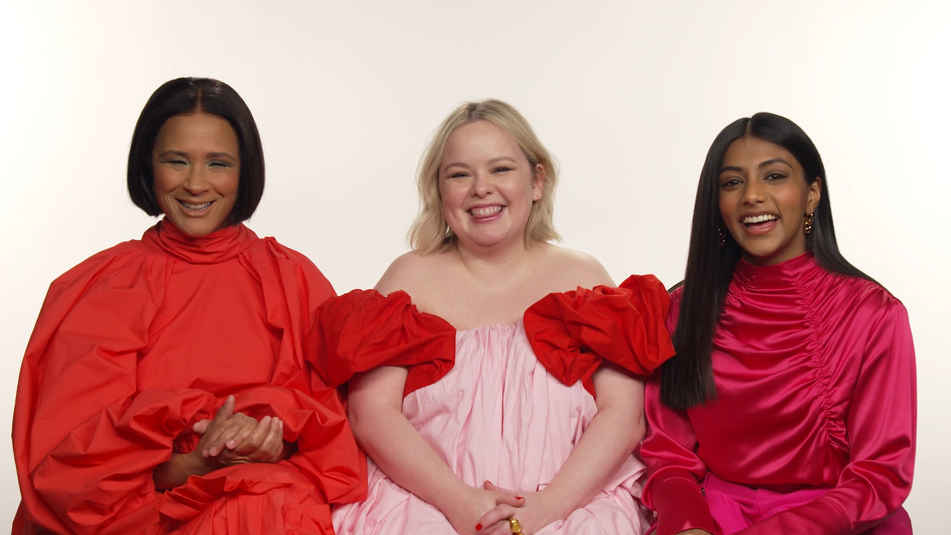Bridgerton Cast Members Nicola Coughlan, Golda Rosheuvel &amp; Charithra Chandran on Season 2