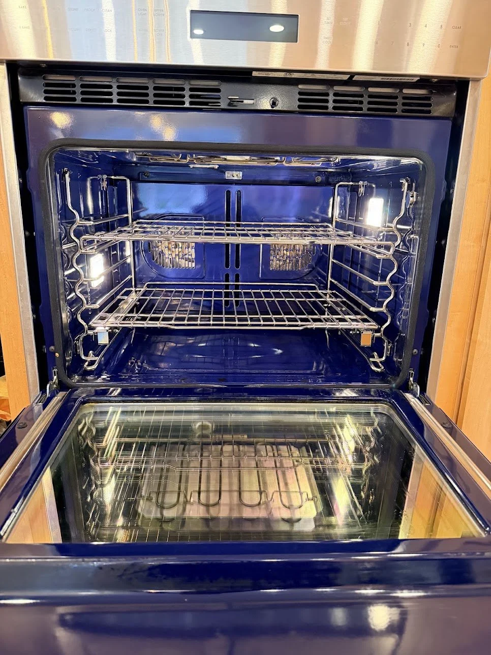 Clean oven after a detailed deep cleaning service.