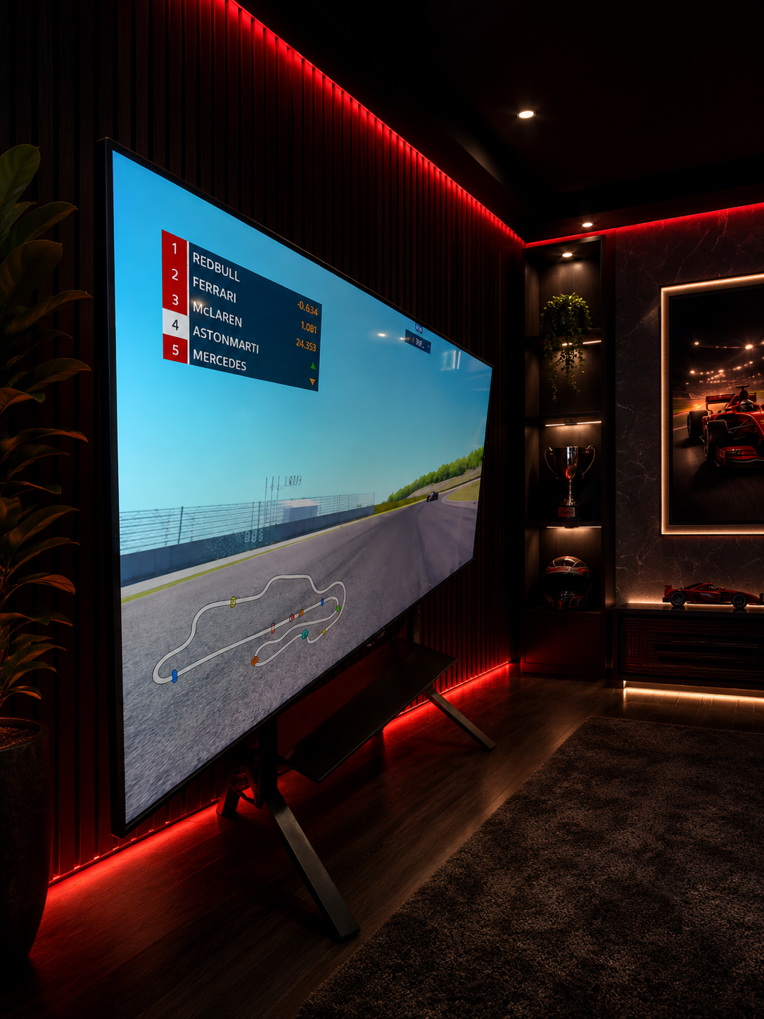 Racing simulator hire at an Auckland corporate event.