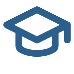 Icon of a graduation cap, representing education or graduation.