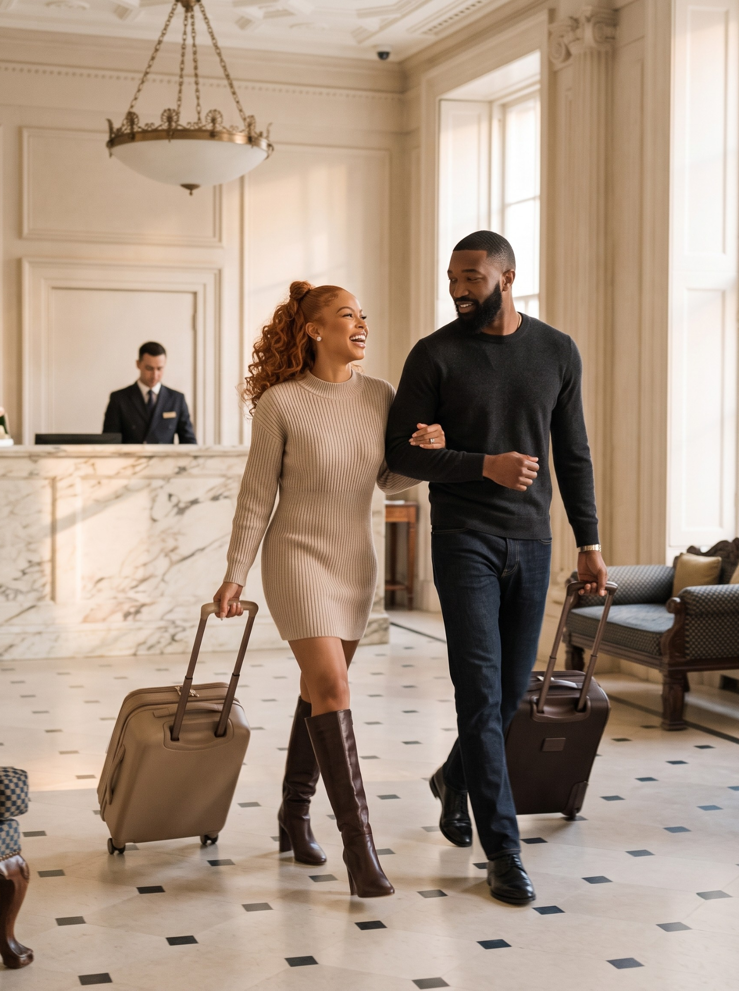 Happy couple hotel lobby | Better Than Jade.png