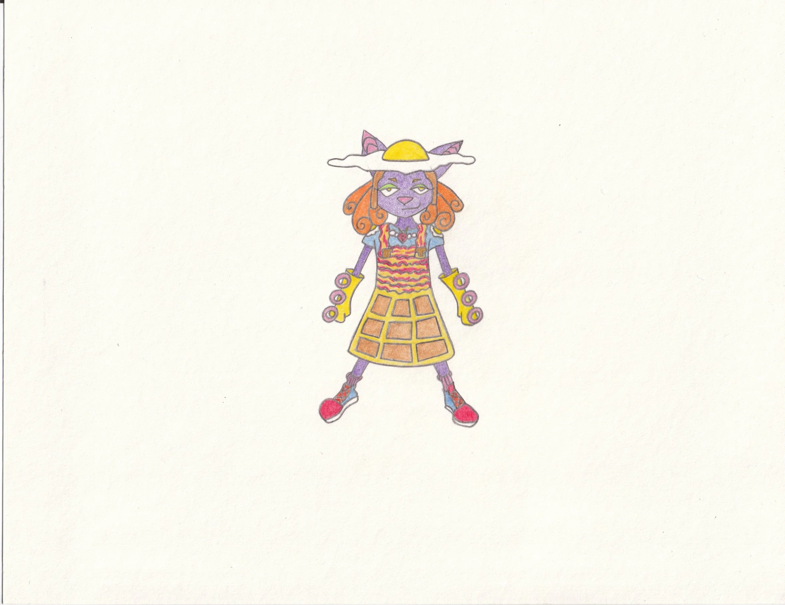 Darla Curly, 2024, Colored Pencil on Paper
- 8.5 x 11 in