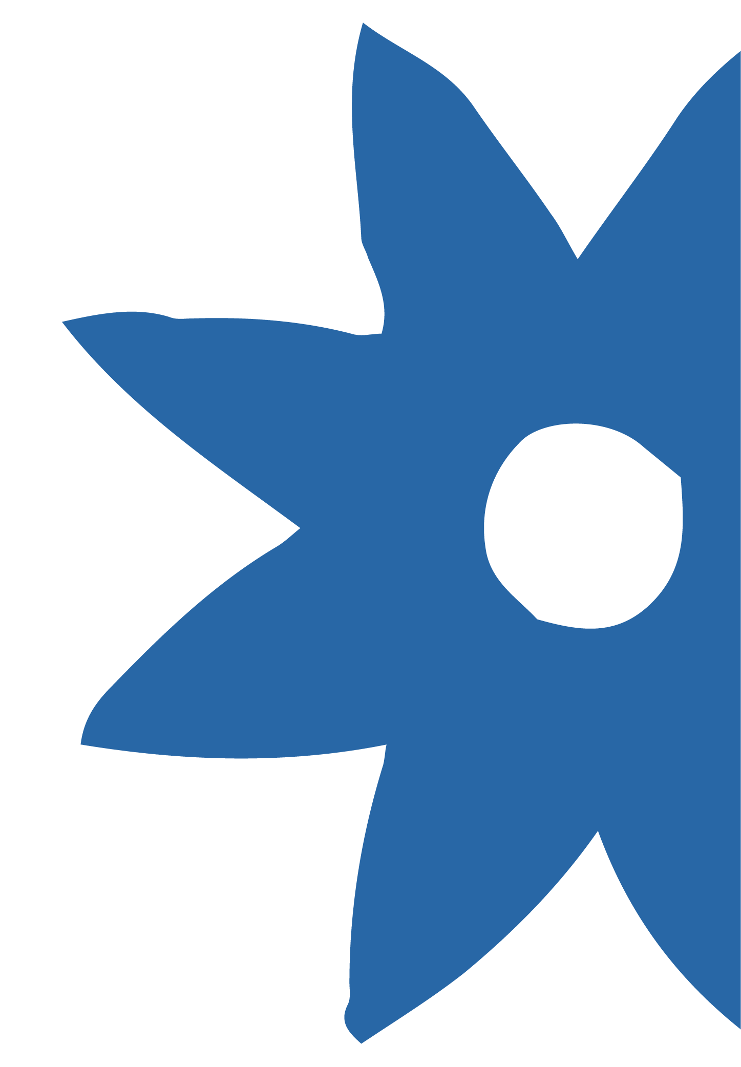 Silhouette of a person and a bird in flight, both in solid blue color, with the person's arm extended towards the bird.