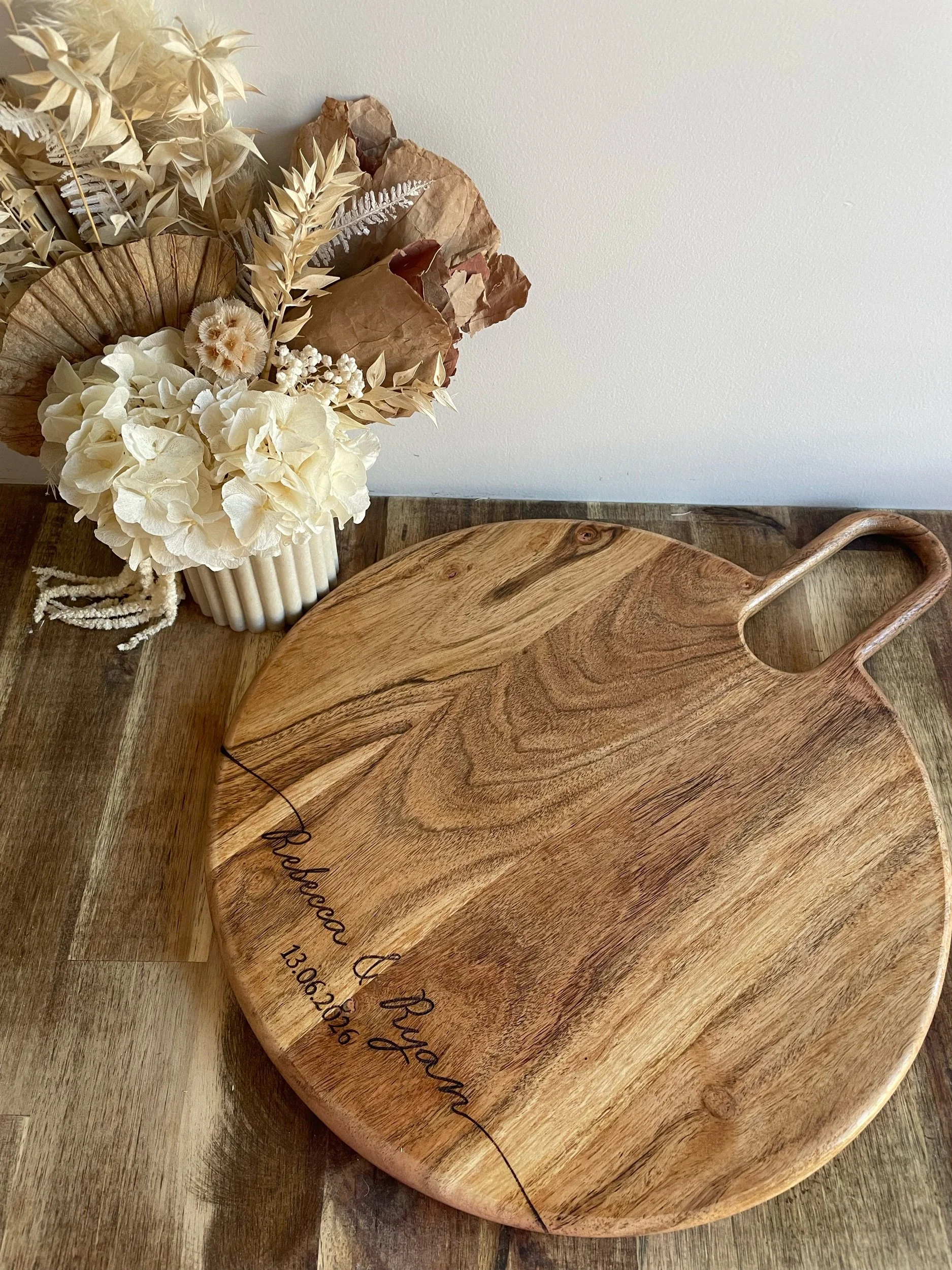 Custom Round Serving Board