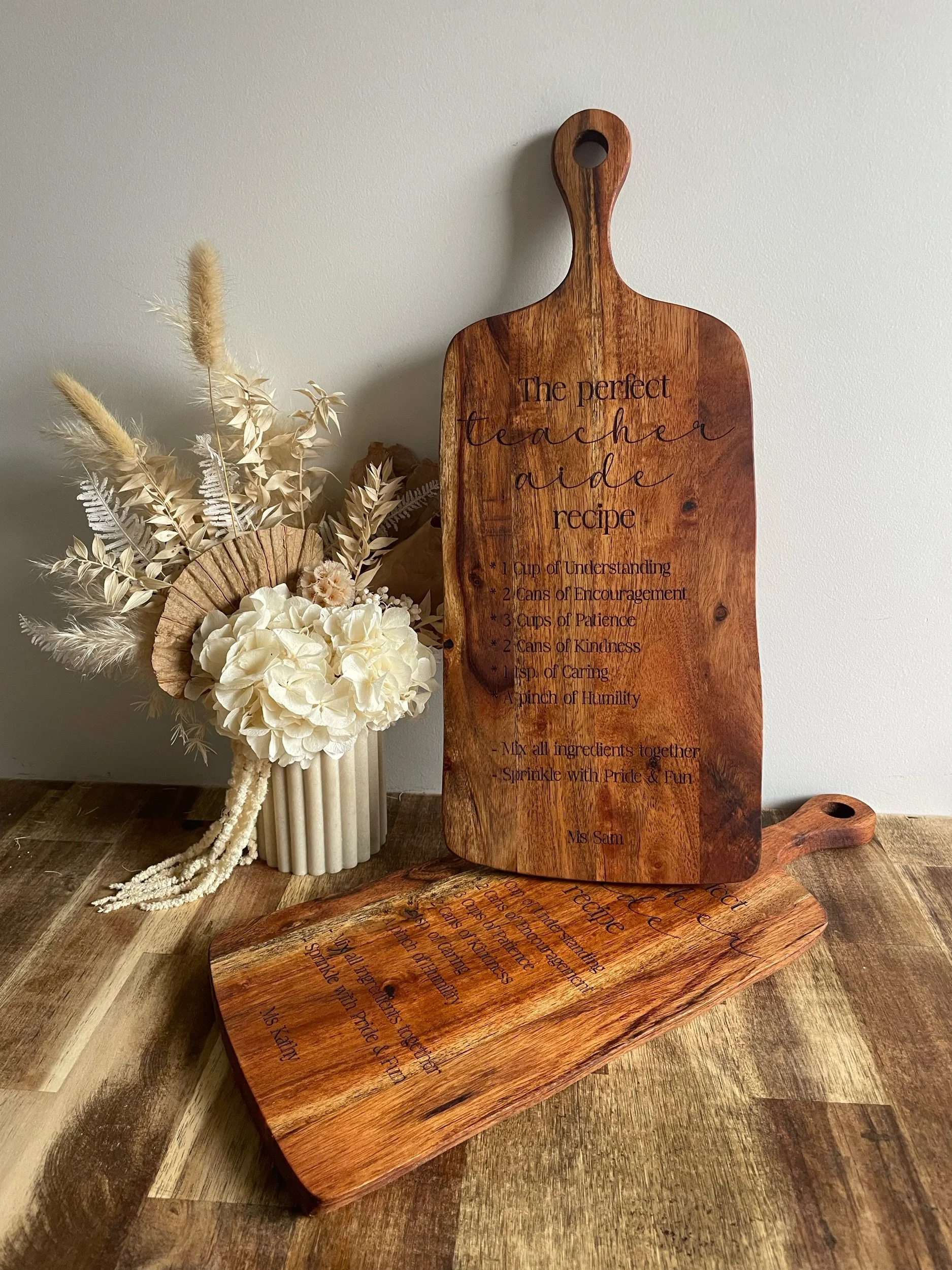 Perfect Teacher Recipe Serving Board