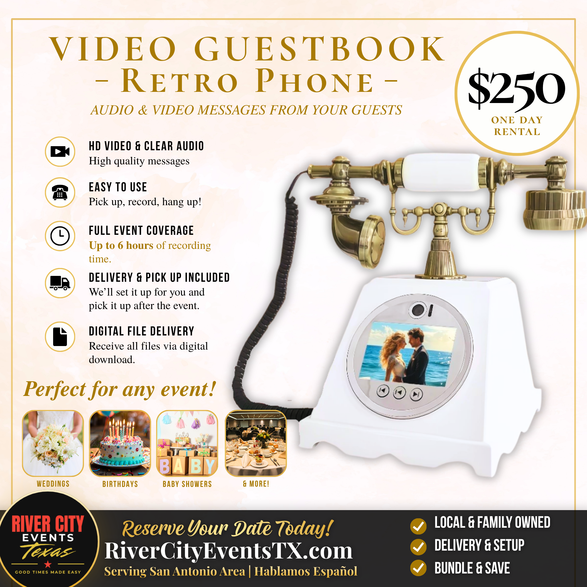 Retro Phone Audio & Video Guestbook