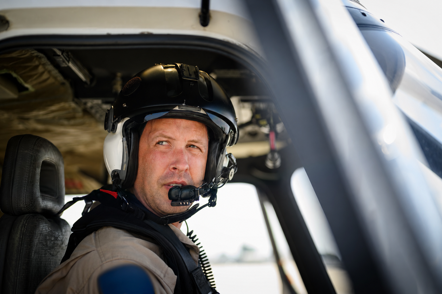 Founder of HERO Aviation in the cockpit