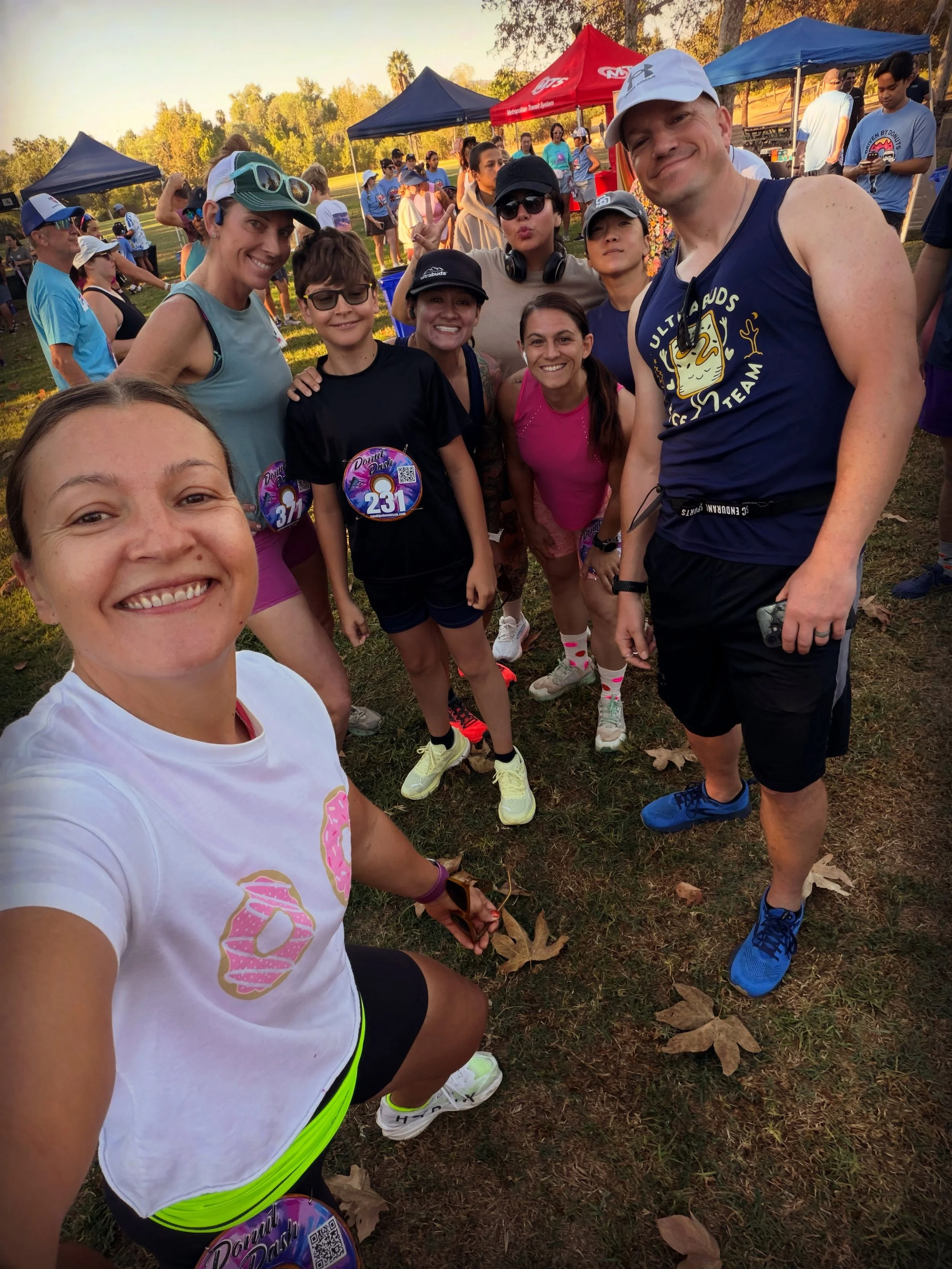I love my crazy workout friends 😂🫶🏼

The kind of people who think getting up early on a Saturday to run a 5K in ridiculously hot weather sounds like a good time.

Somehow I found my people 😂

And obviously&hellip; there were donuts at the finish 