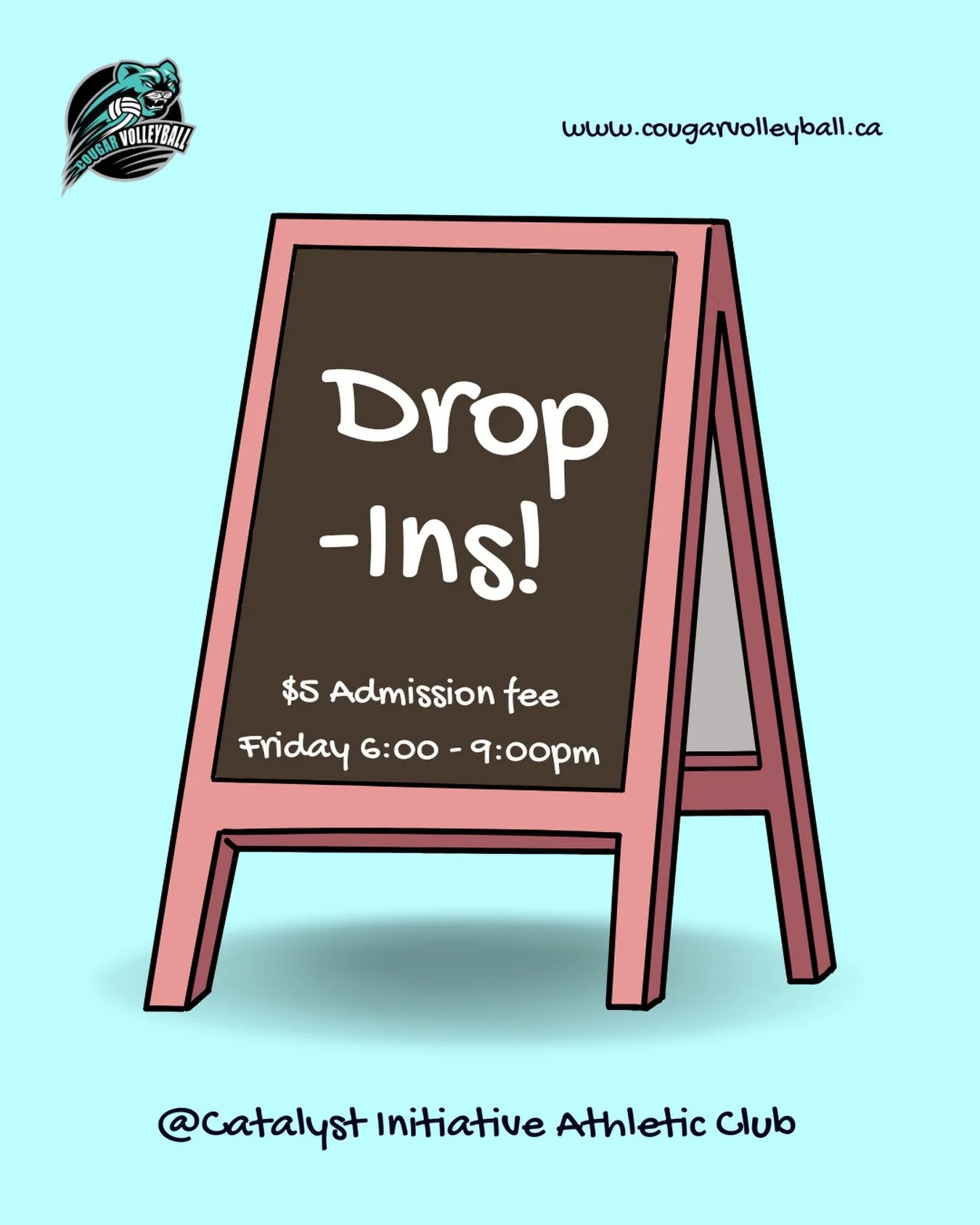 Drop ins are back!! We can&rsquo;t wait to see you all there this Friday evening for a fun night of volleyball! All 15U and above athletes will be welcome at this drop in! Don&rsquo;t forget the $5 admission fee, cash or card!! See you all there! 

W