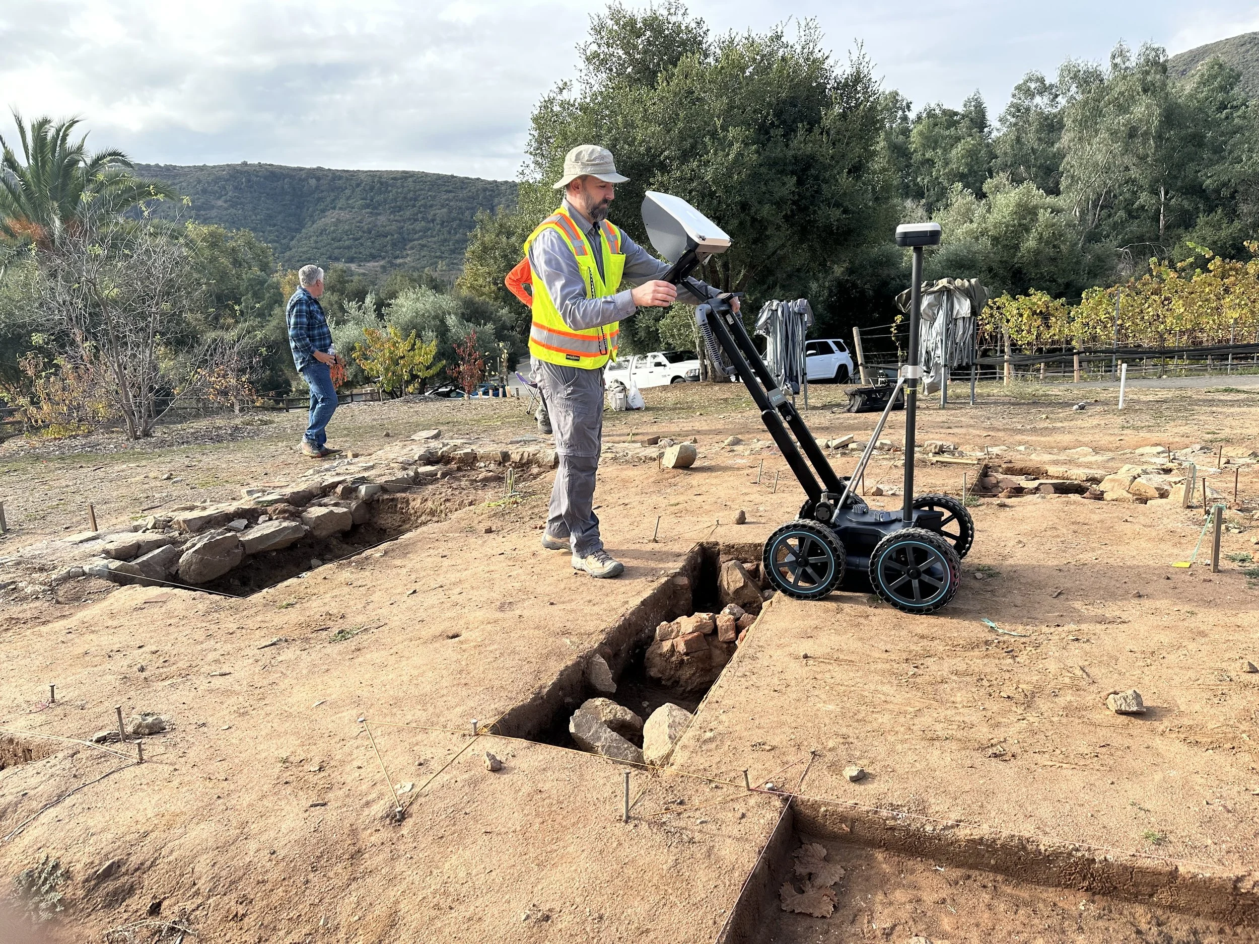 Ground-penetrating radar archaeological survey