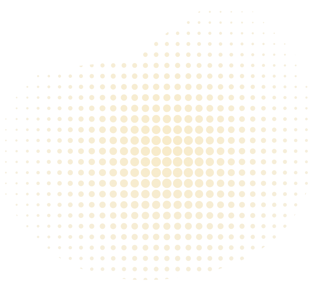 Halftone dot pattern creating a circular shape with a gradient from dense in the center to sparse at the edges.