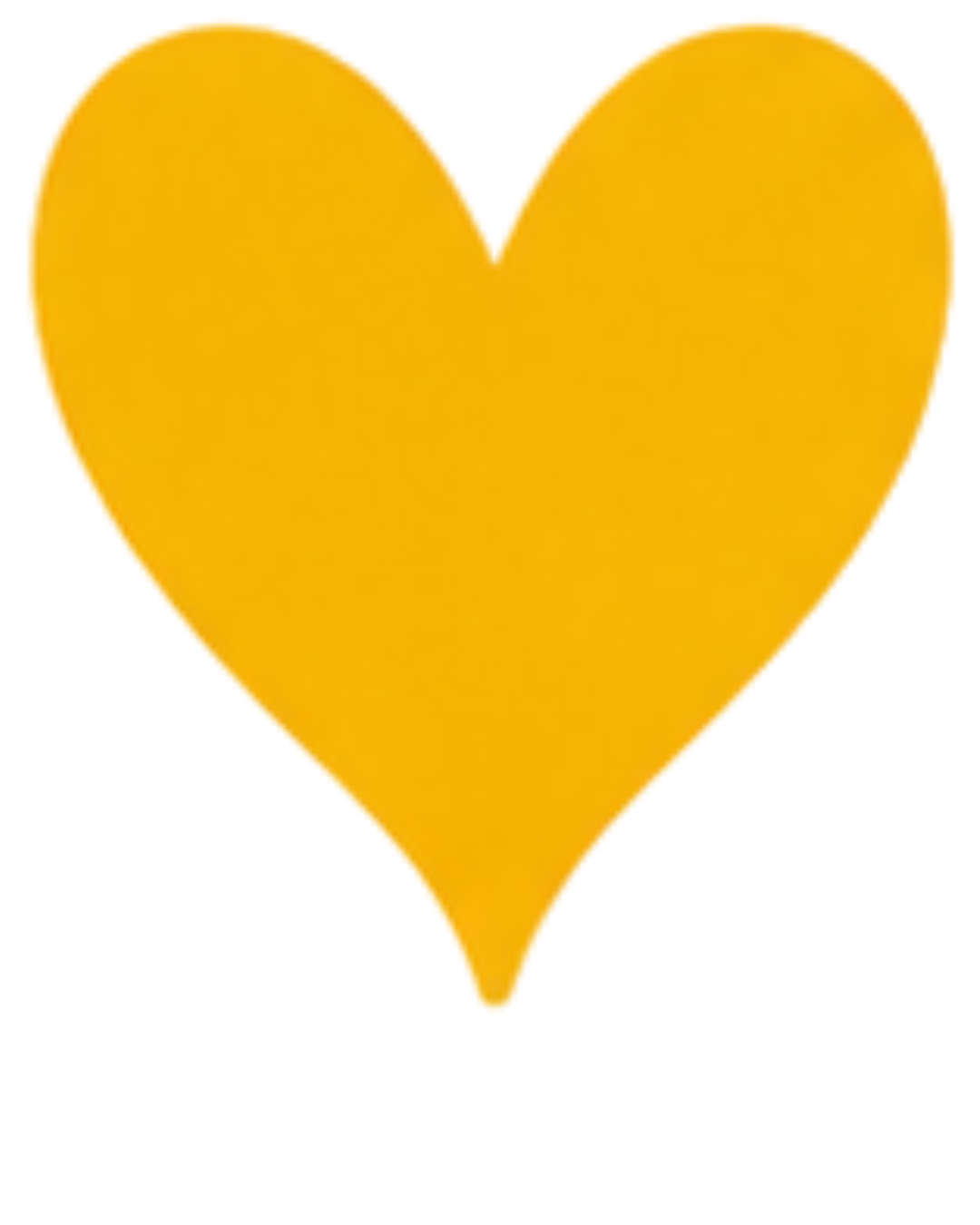 Yellow heart graphic on a transparent background.