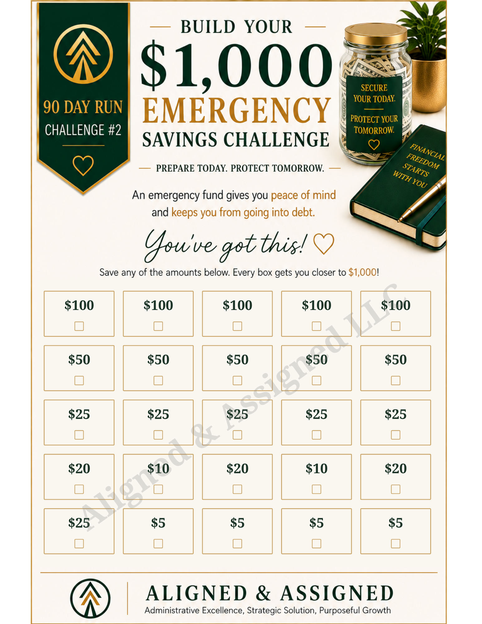 $1000 Savings Challenge-