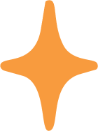 Orange star-shaped shining icon