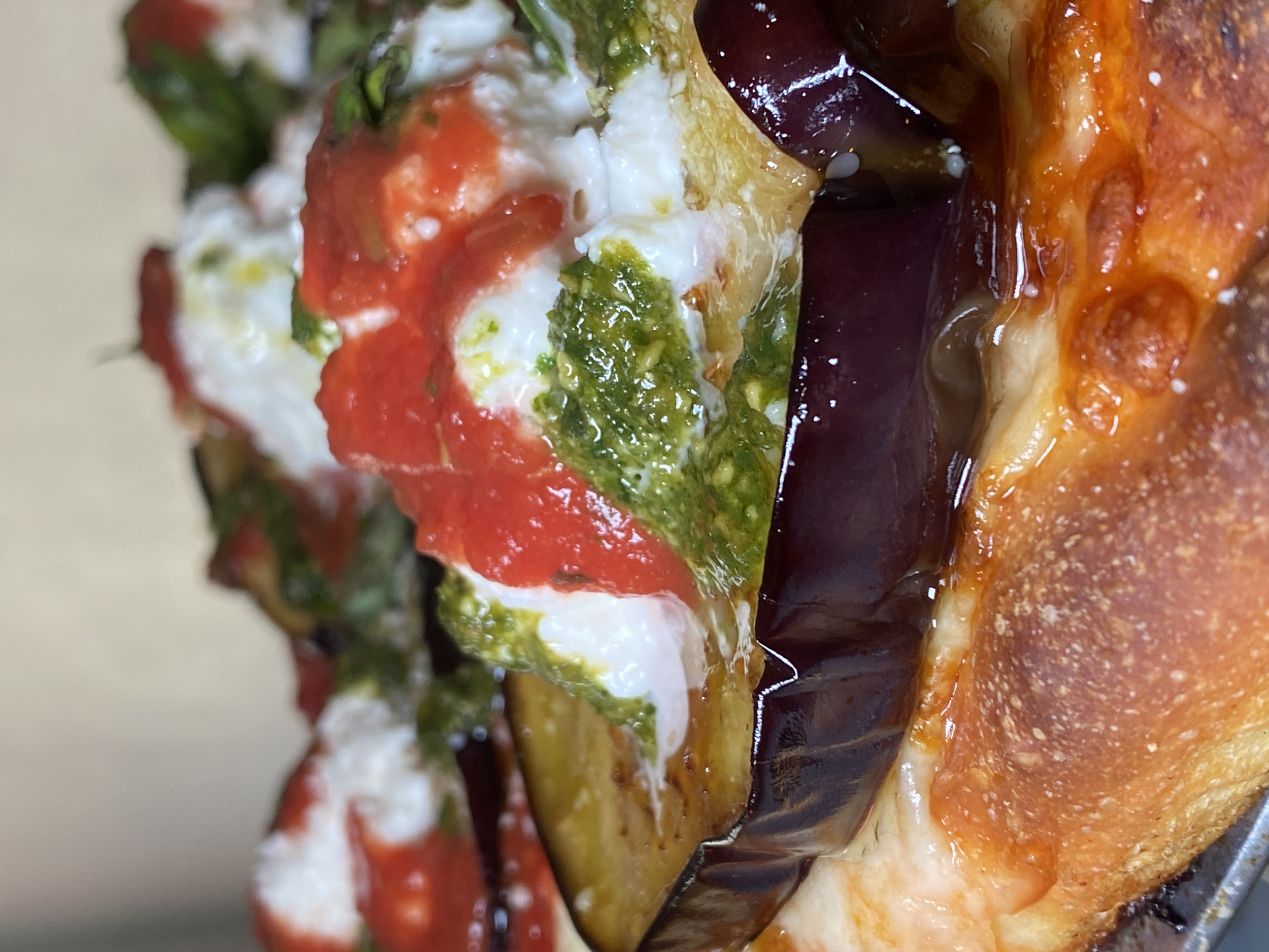 Eggplant Burrata Square Slice
