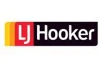 Logo of LJ Hooker, a real estate company, with red, yellow, and black colors.
