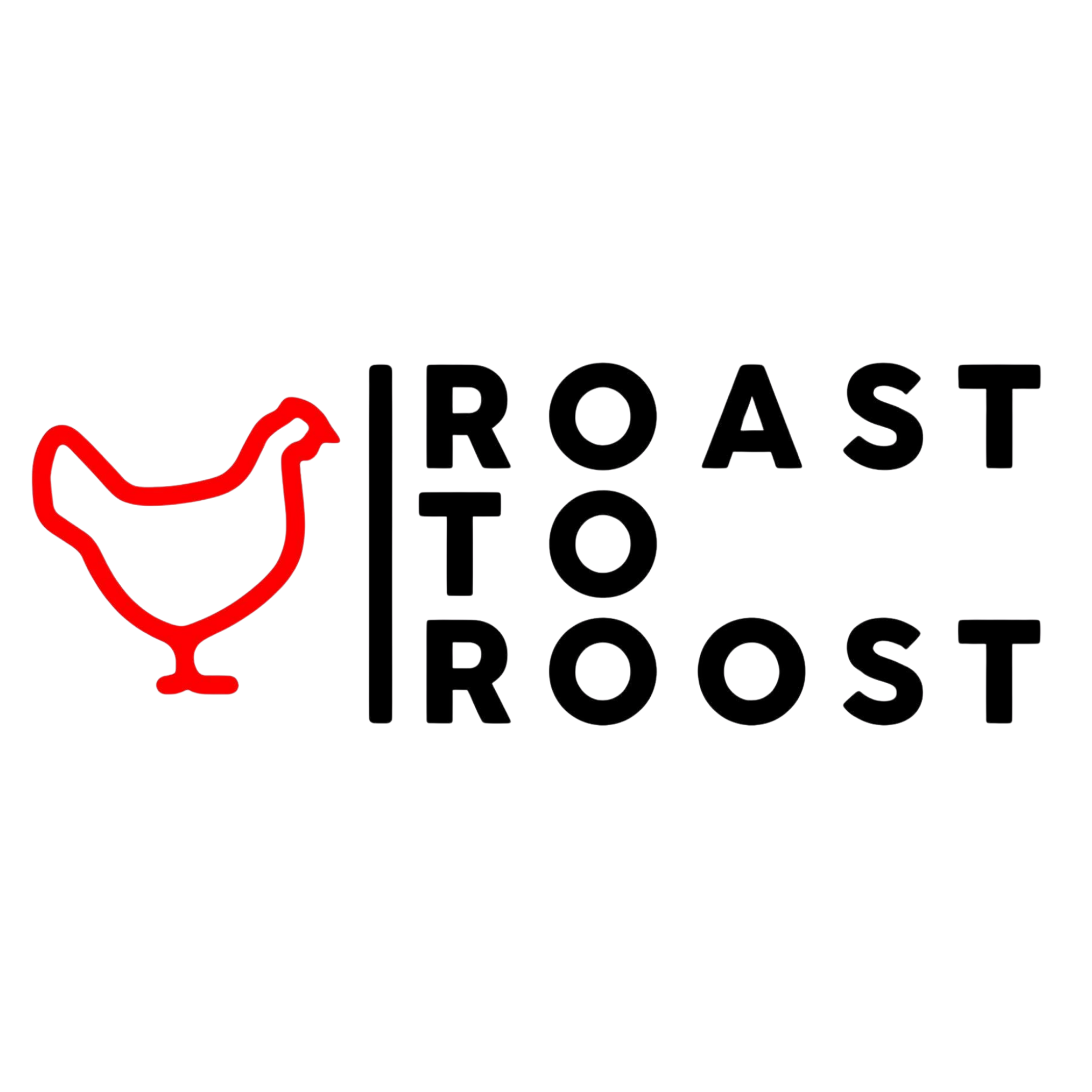 Roast to Roost coffee shop logo, Ponder, TX
