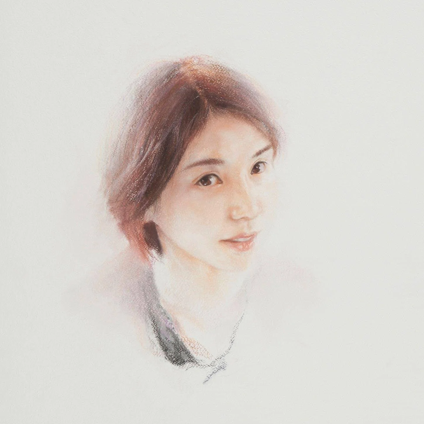 Self Portrait, Pastel on Paper, 49×49 cm, 2013