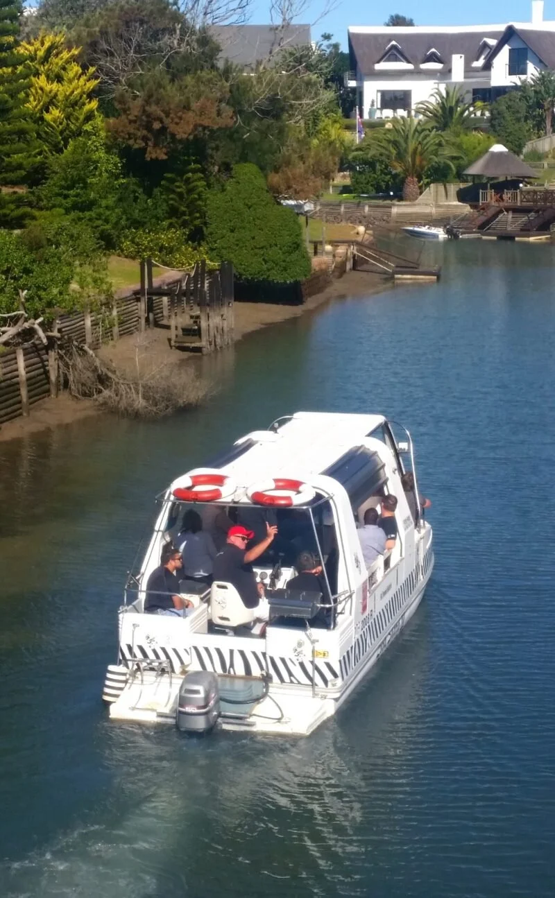 Canal boat cruise along the waterways of St Francis Bay