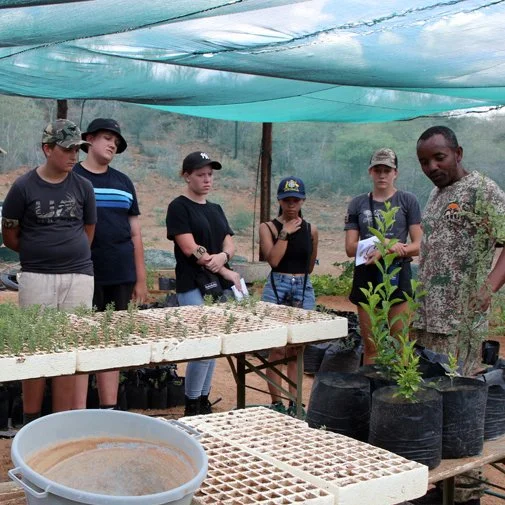 Planting Trees with kids - Conservation Summer Camp Africa
