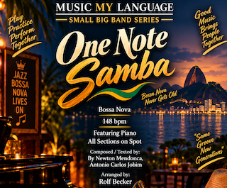 One Note Samba — Bossa Nova Small Big Band Arrangement by Rolf Becker